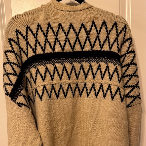 Lane Bryant Oatmeal & Black Geometric Open-Front Cardigan – 26/28 - Picture 2 of 16